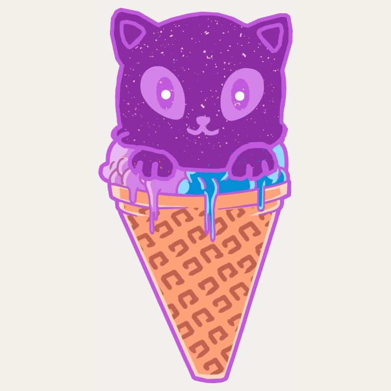 Katze Eiskreme Eiscrem