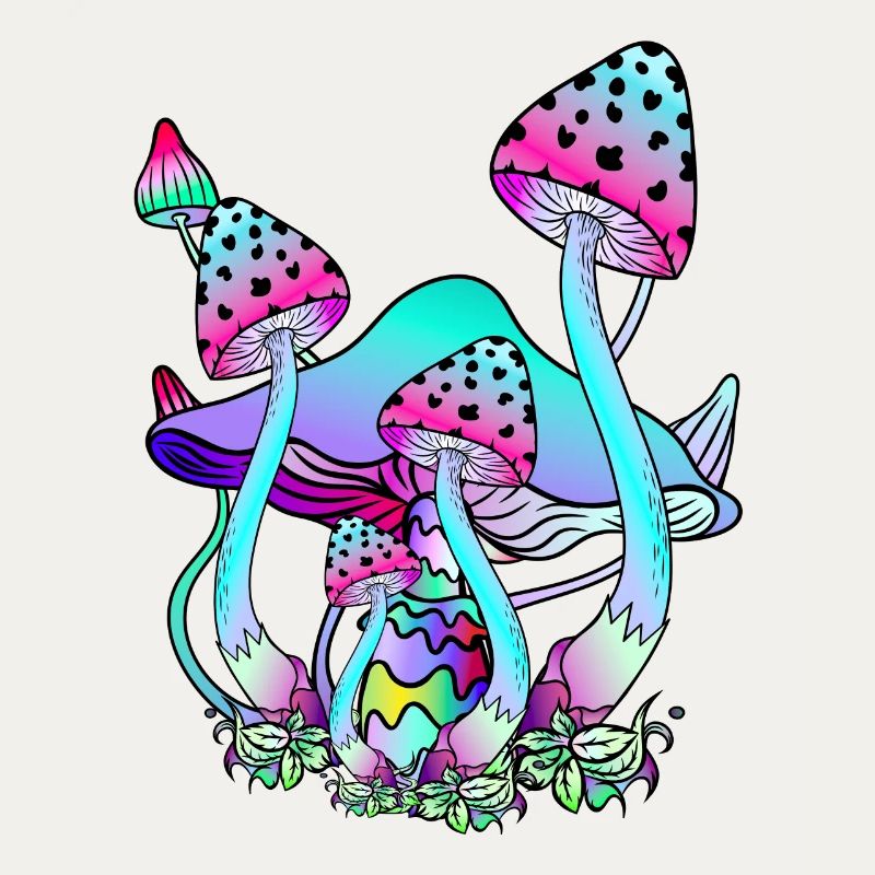 magic mushrooms psychedelic mushroom art