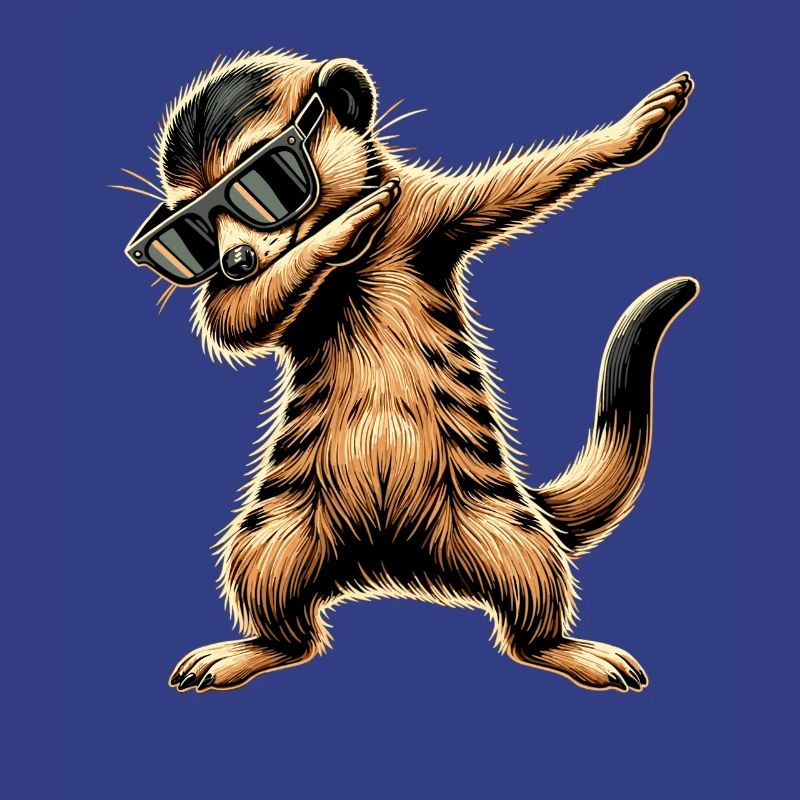 Dabbing Erdmännchen mit Sonnenbrille Cool Erdmännchen