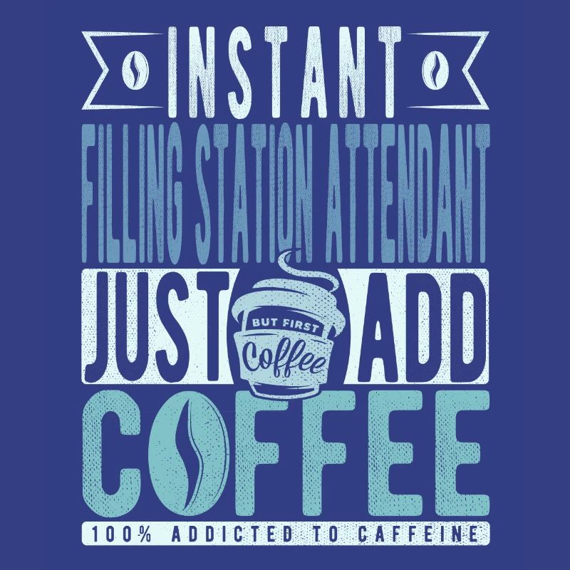Le préposé à la station-service instantanée ajoute simplement du café