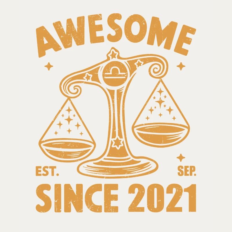 Awesome Since 2021 Libra Birthday
