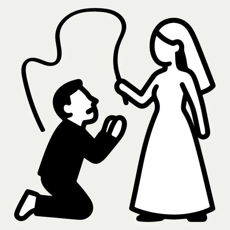 Ehepaar Hochzeit Peitsche