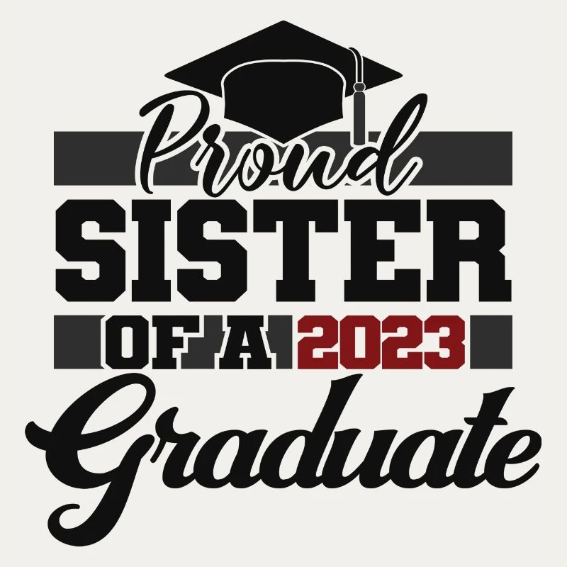 Stolze Schwester eines Abschlussgeschenks 2023