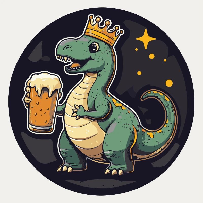 Dinosaur Brontosaurus Beer Comic
