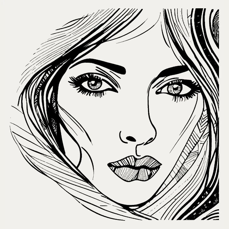 Sensual Woman's Head