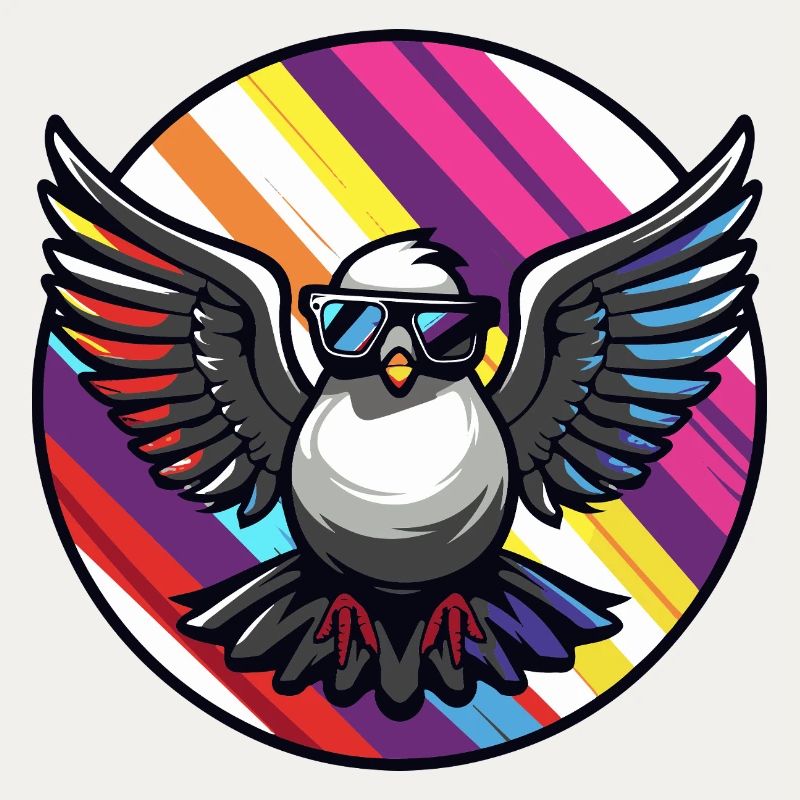 Taube Vogel Cool Comic