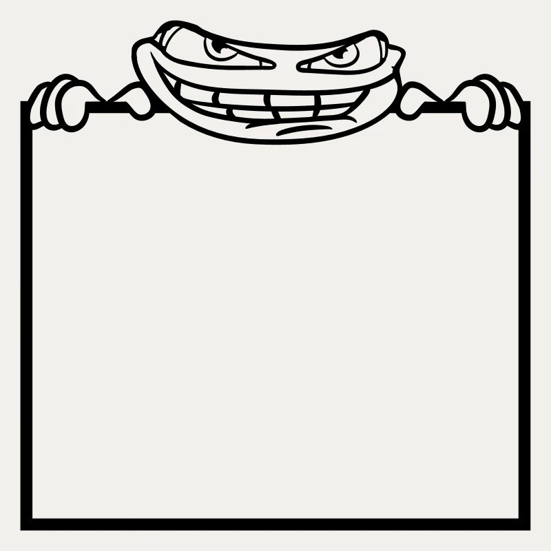 frog shield hide frame text write mau