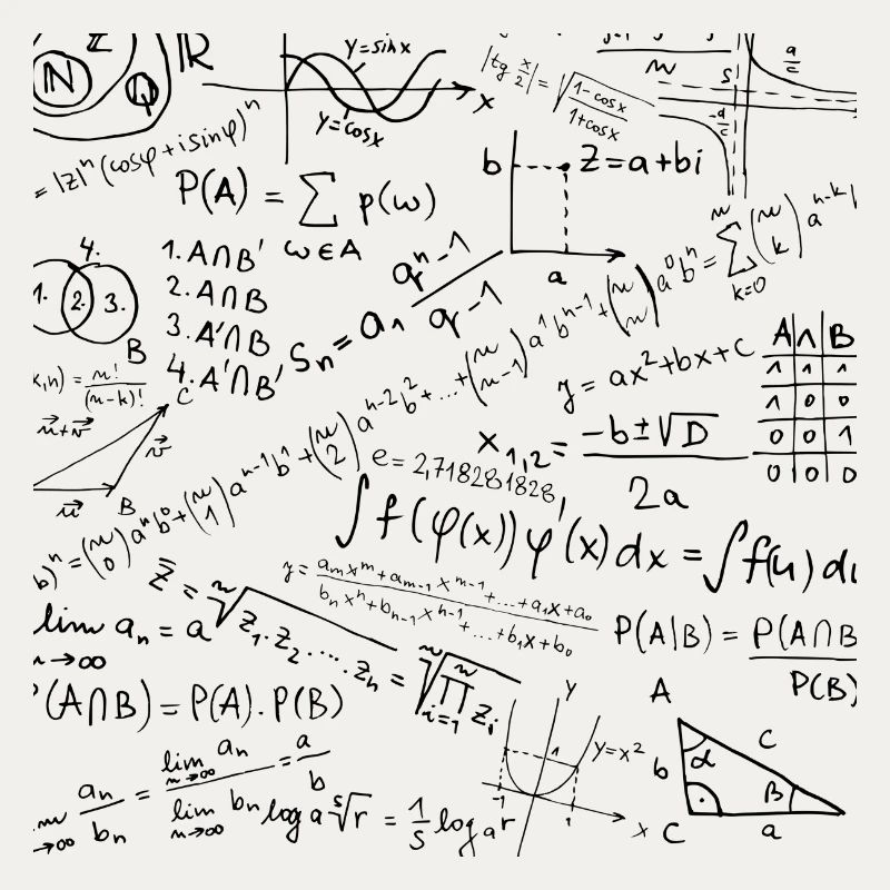 Math Equation Pattern, Cool Quadratic Formula Geek
