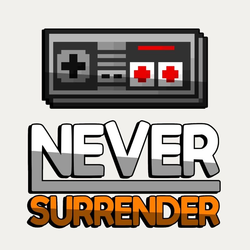 NEVER SURRENDER (Orange) + NES Controller - Gaming