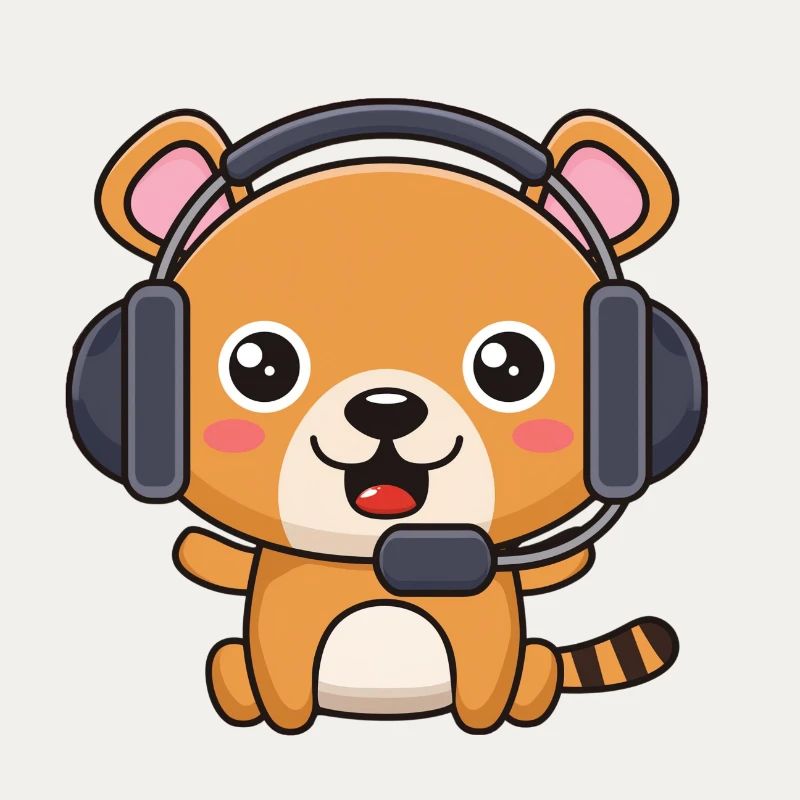 Bear with headset