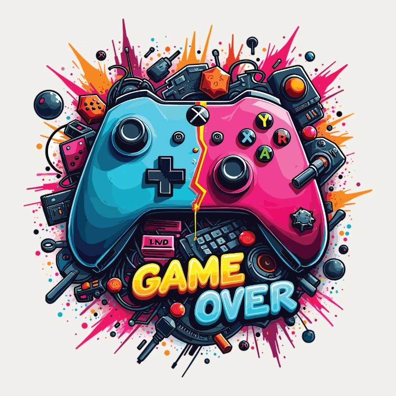 Game Over Retro Controller Shirt