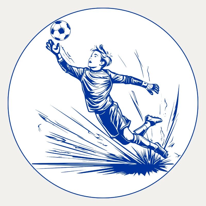 Torwart (blau-weiß)