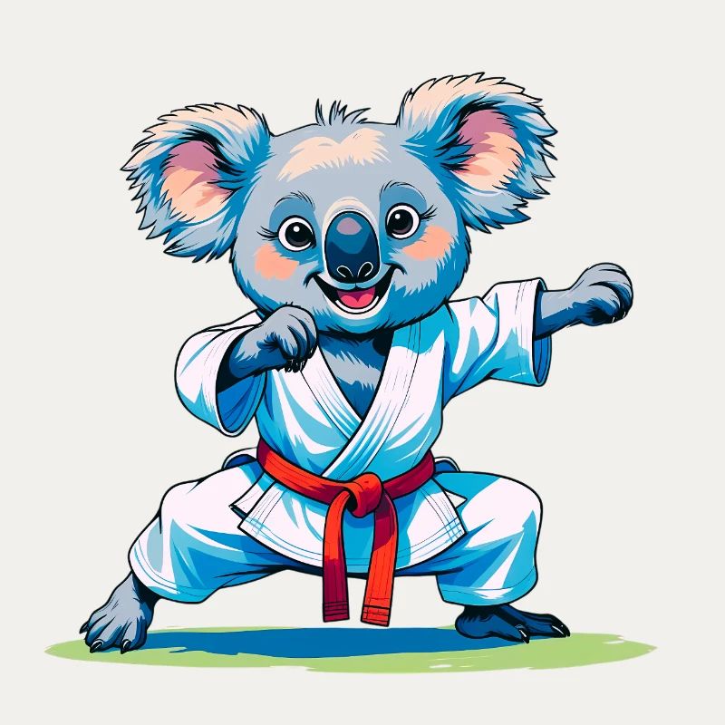 Koala faisant du karaté