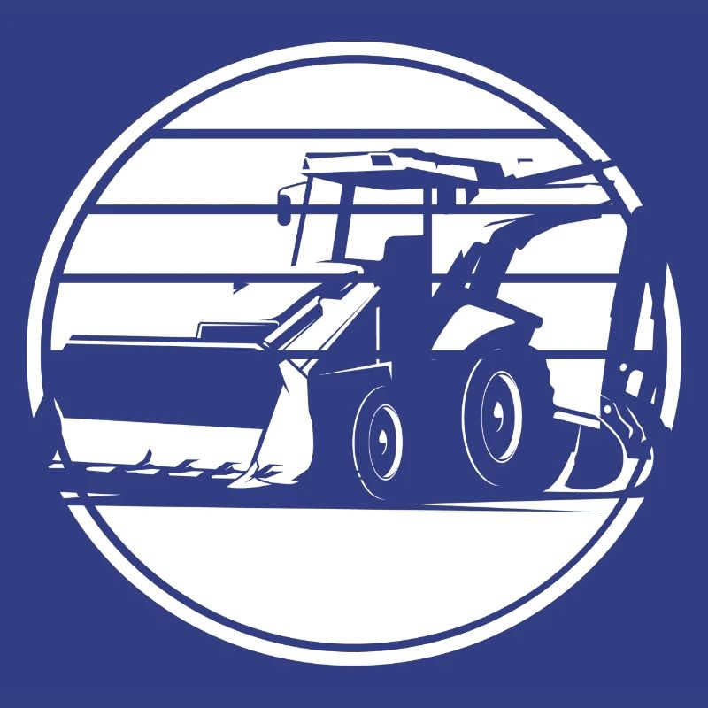 Bagger Baggerfahrer Sunset Retro Design