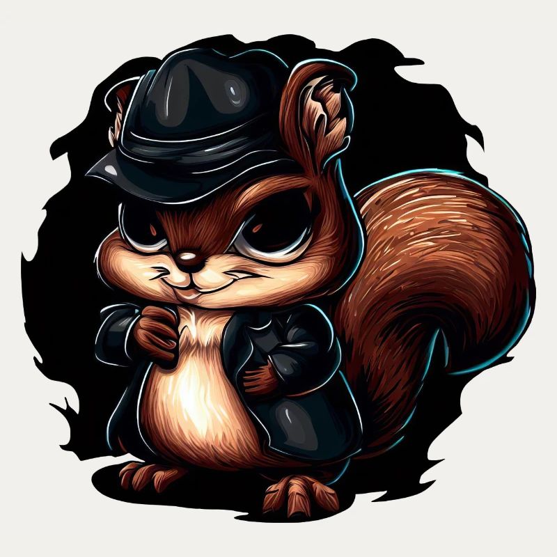 Cooles Gangster-Eichhörnchen-Design