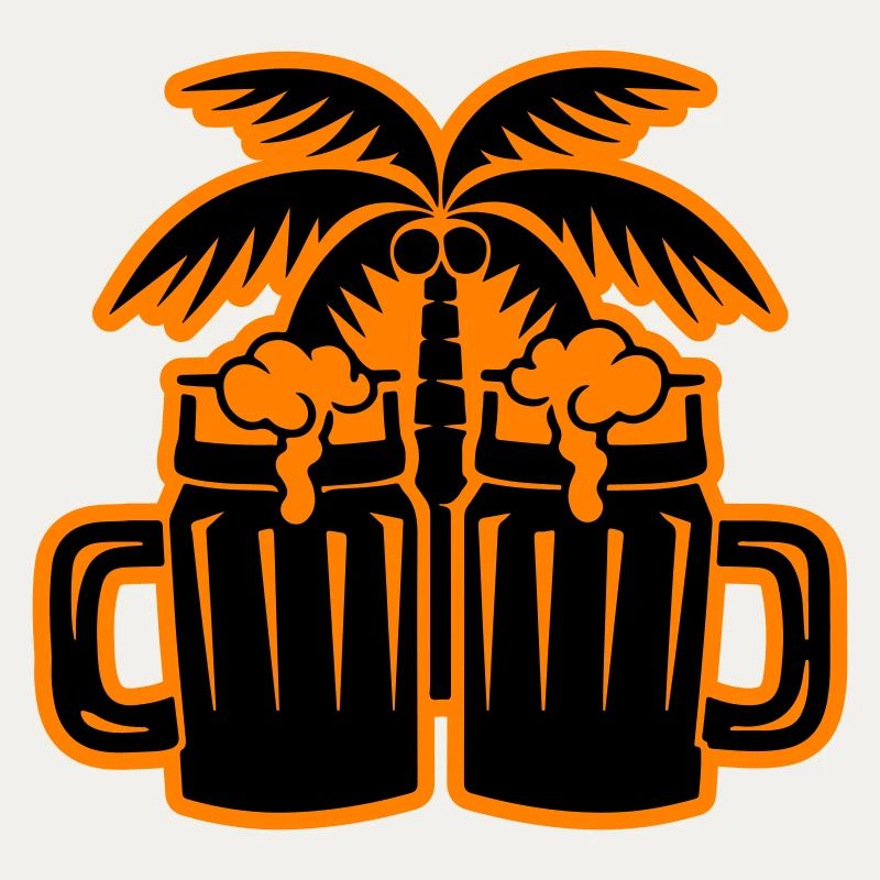 Bier Strand Palmen Insel