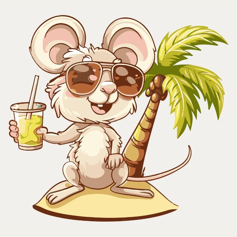 Maus Sommer Strand Comic