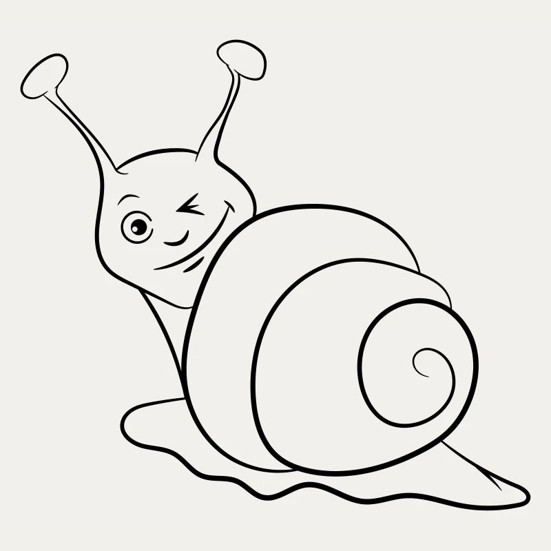 Escargot drôle clin d’oeil