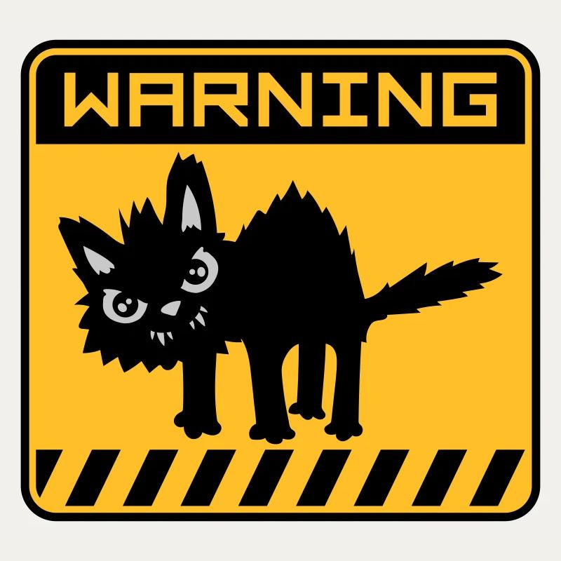 Warnung gefährliche Katze