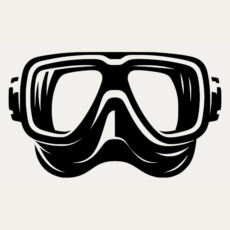 Simple Diving Goggles Logo Style