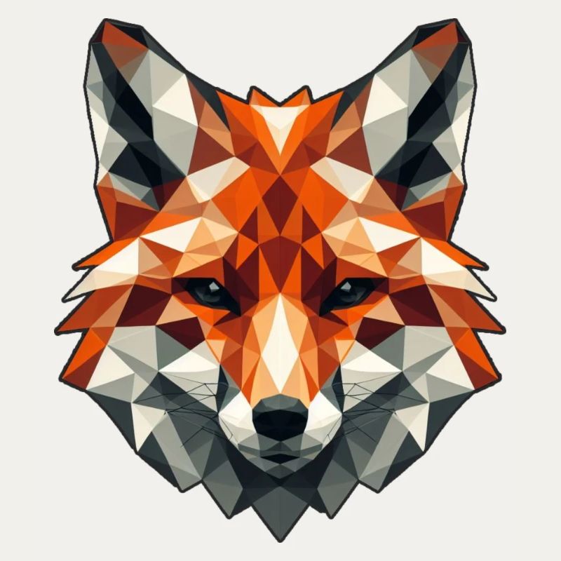 Fuchs Motiv in Polygon Design
