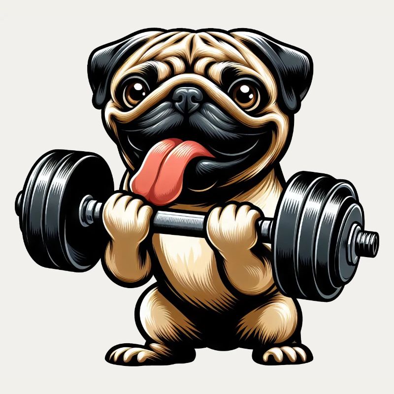 Mops-Workout: Hanteltraining mit Spaß