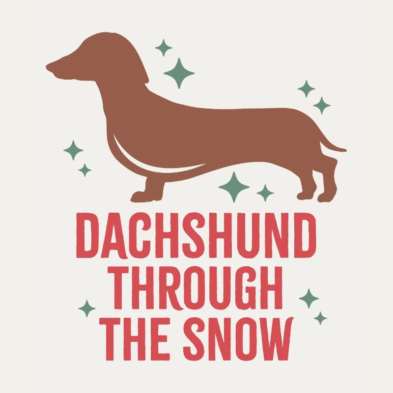 Dackel durch den Schnee