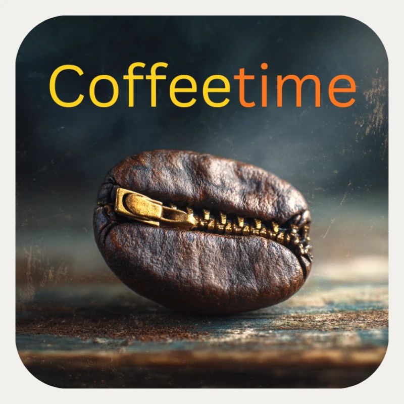 Coffeetime Grain de café avec fermeture éclair