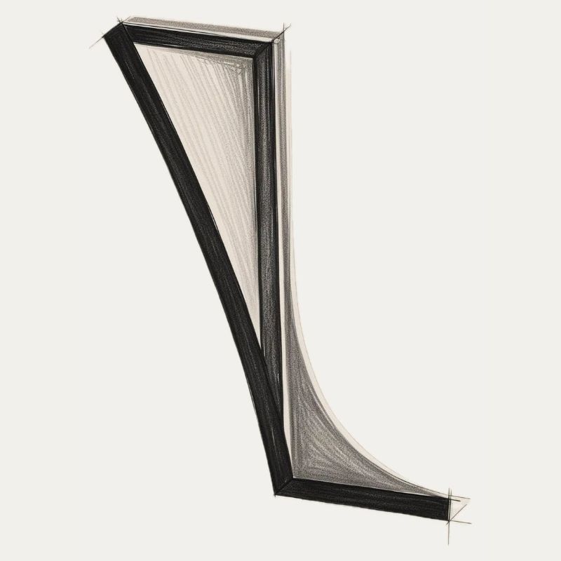 Aesthetic design, line drawing, architecture