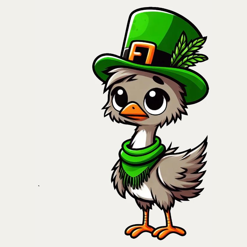 Émeu de la Saint-Patrick et Maine Coon