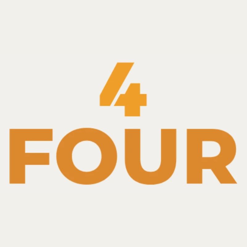 DESIGN CHIFFRE 4  ET LETTRES TYPOGRAPHY