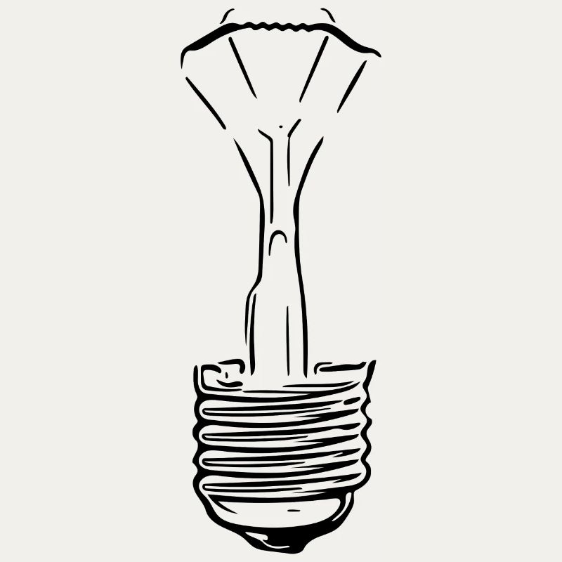 Lampe avec ampoule en verre défectueuse