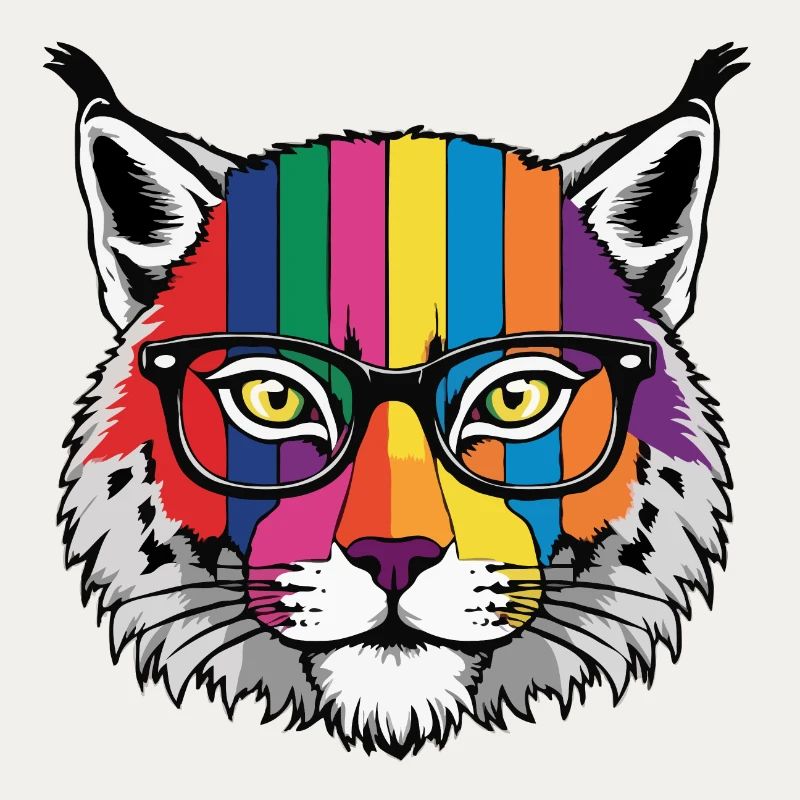 Lynx Katzenbrille Bunt Cool