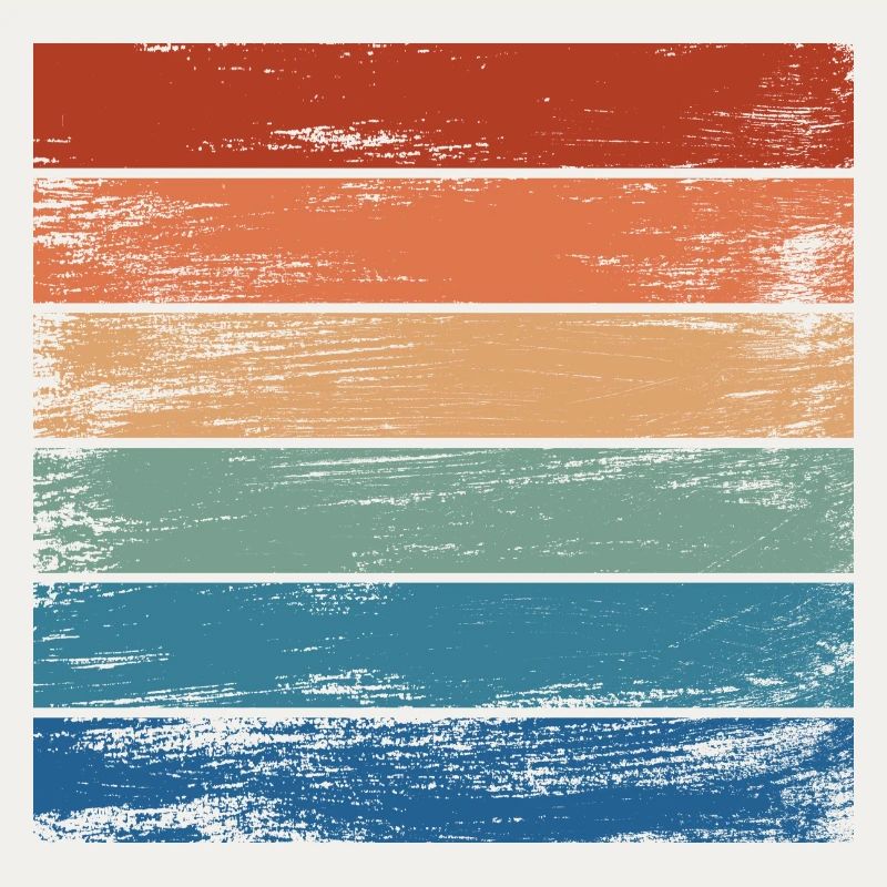 Retro Rainbow Distressed Background Motif