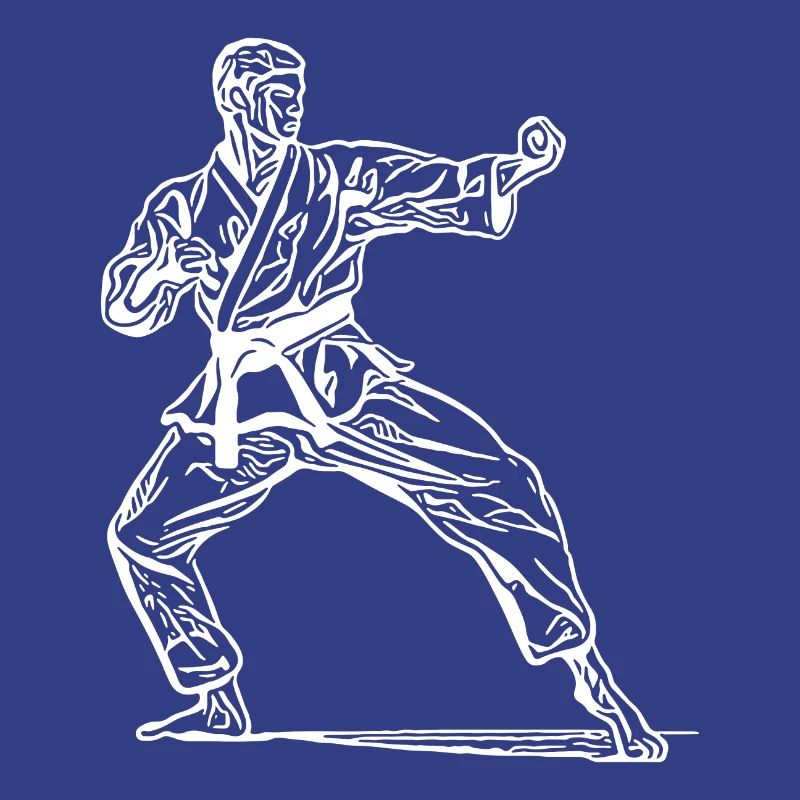 Combattant de karaté en pose de combat