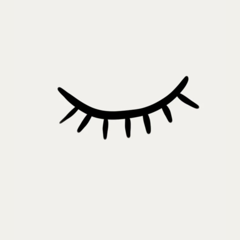 Eyelash Minimal – Closed Eye Sketch