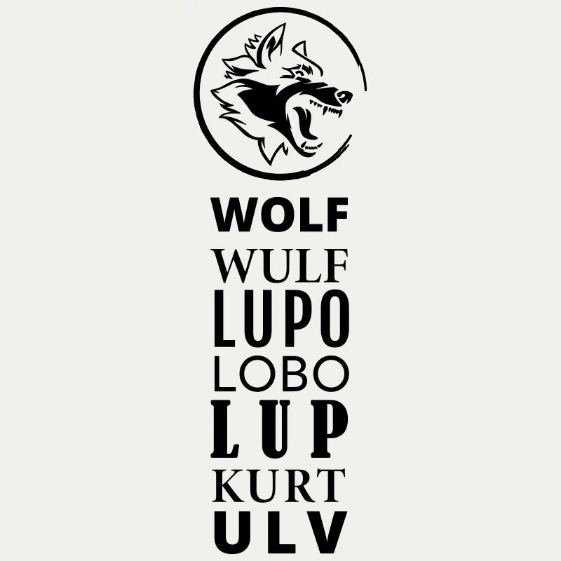 GOWILD Wolf Design in 7 Sprachen