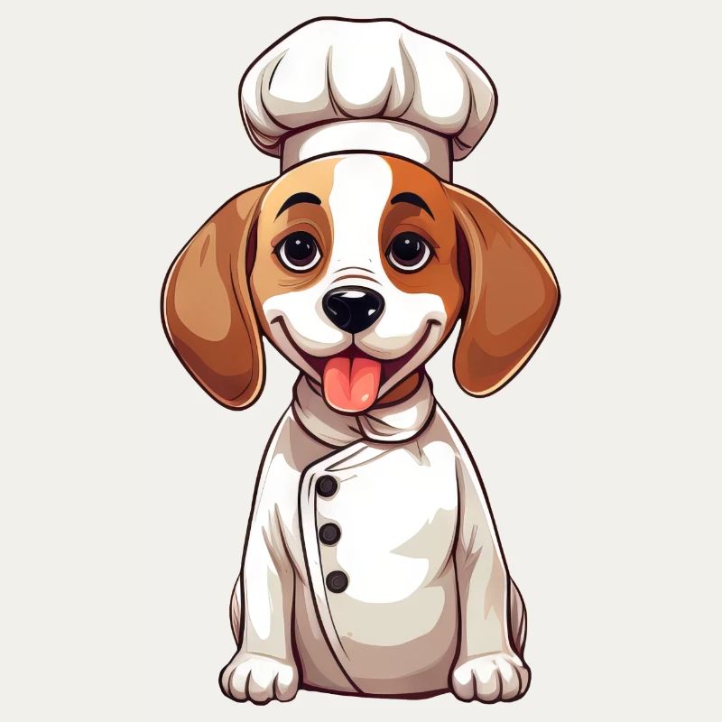 Conception de bande dessinée mignonne Beagle Chef