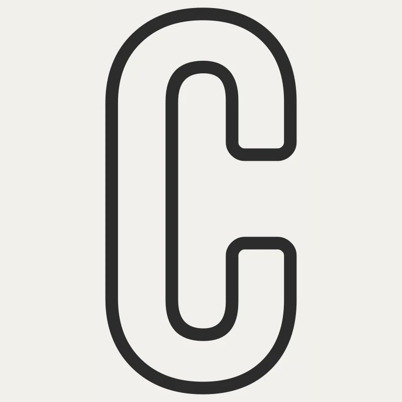 Buchstabe C Typodesign
