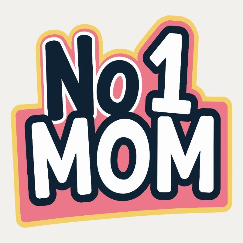 Nummer 1 Mama – Bunt & Liebevoll Muttertag