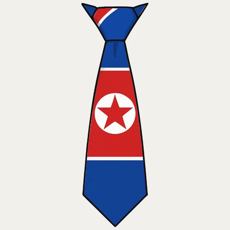 Cravate Corée du Nord – Conception du drapeau