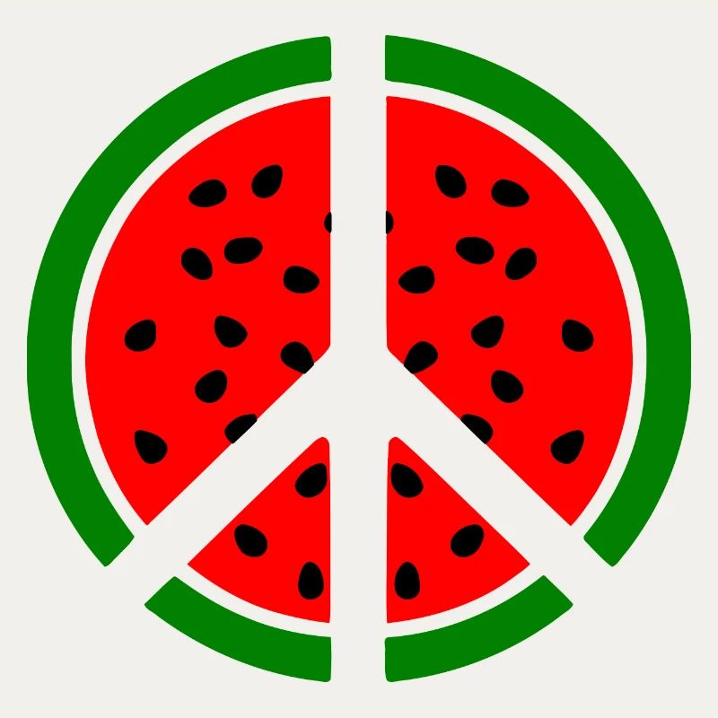 Wassermelone peace symbol