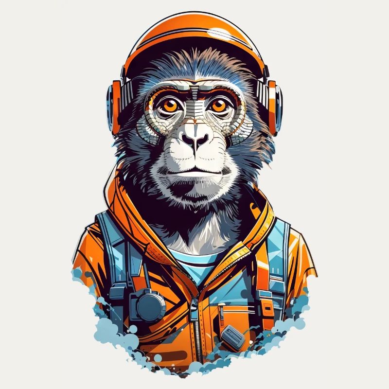 Intelligent chimpanzee - engineer and mechanics