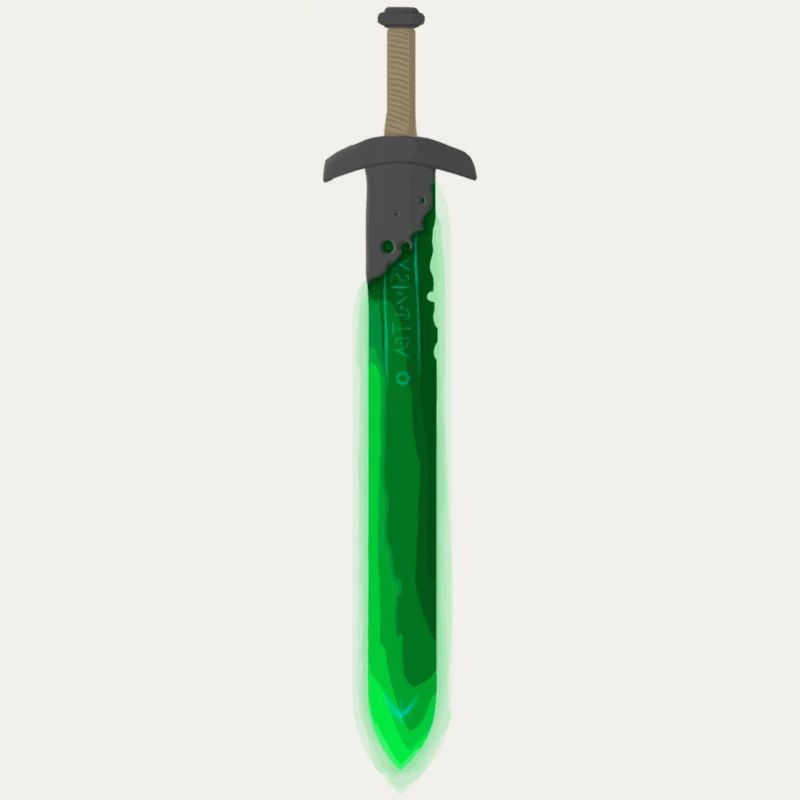 Épée runique verte