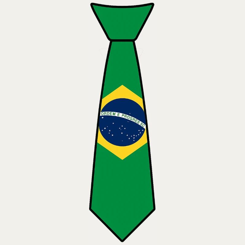 Cravate Brésil – Drapeau