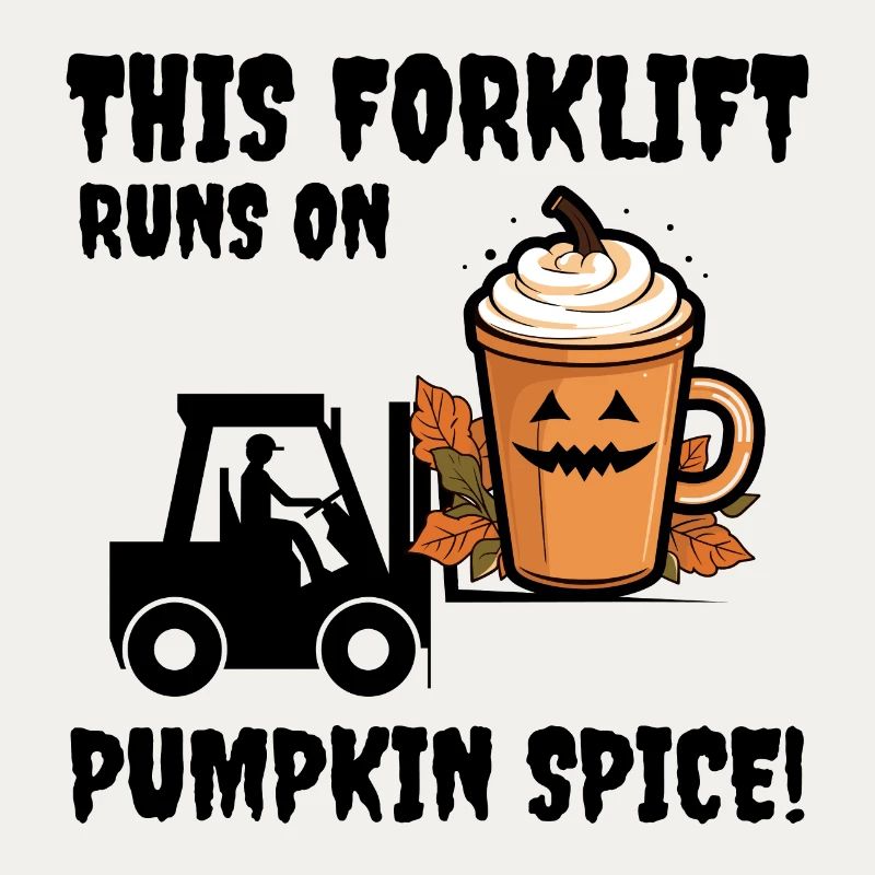 Halloween Pumpki Space Forklift Operator
