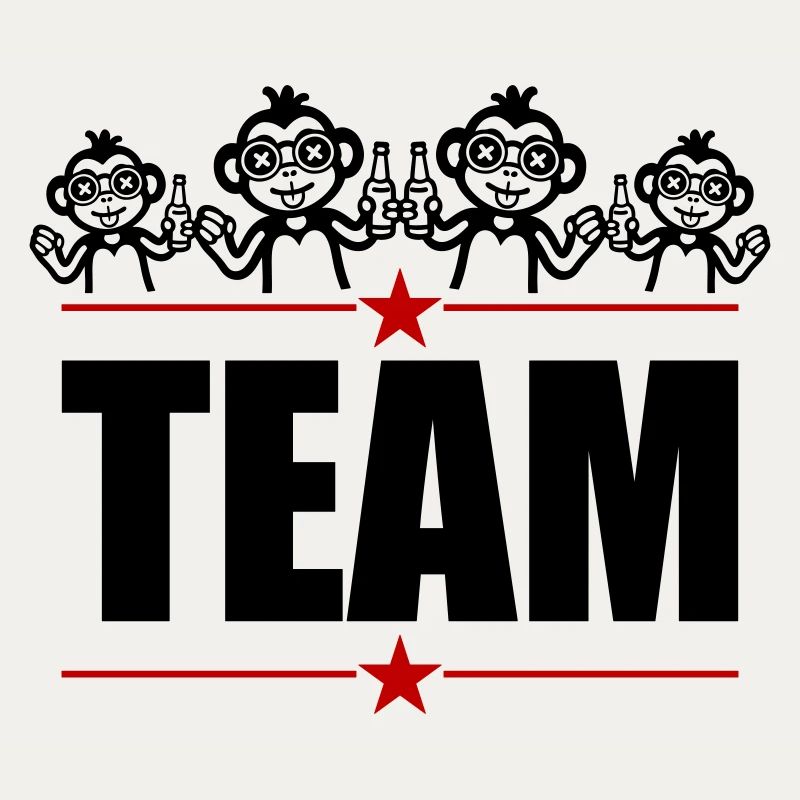 Team Monkey Party Beer Funny