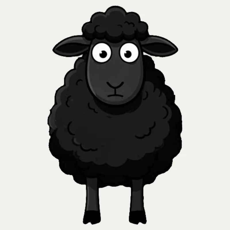 Schwarzes Schaf Schäfchen Geschenk Bauern