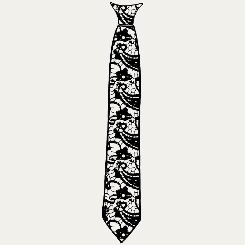 Tie layout lace black