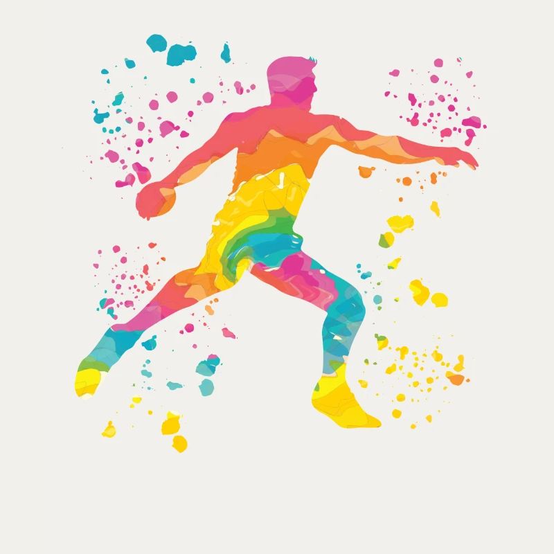 Discus thrower Colorsplash discus throw